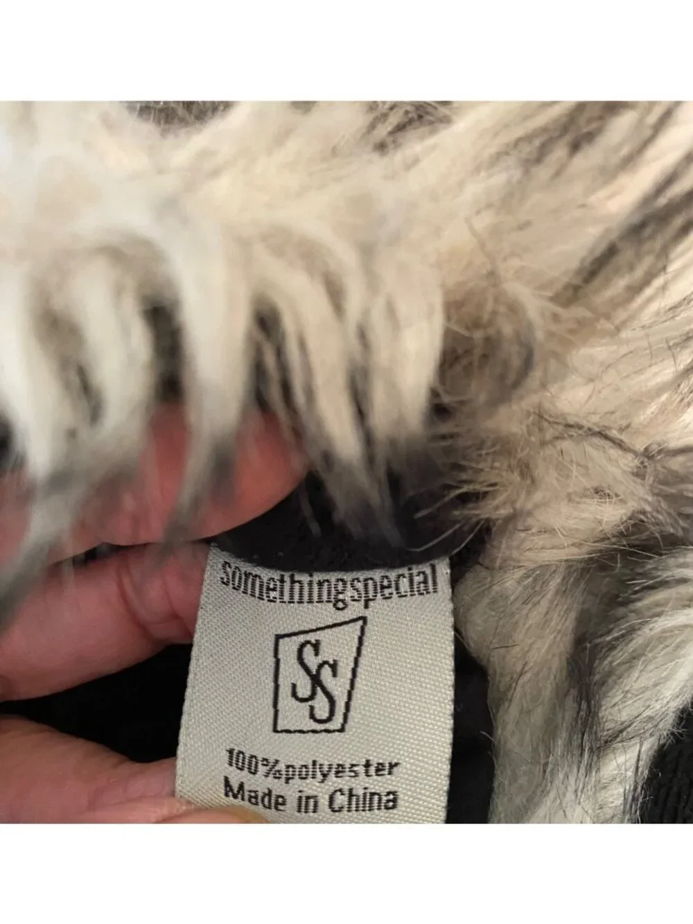 Faux Fur Wolf Paw Scarf With Mittens By Something Special